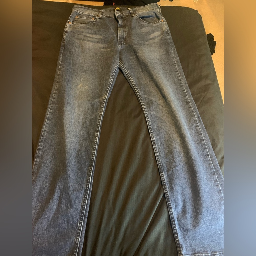 Brand:Lee, Size:34x32, Color:Dark Denim